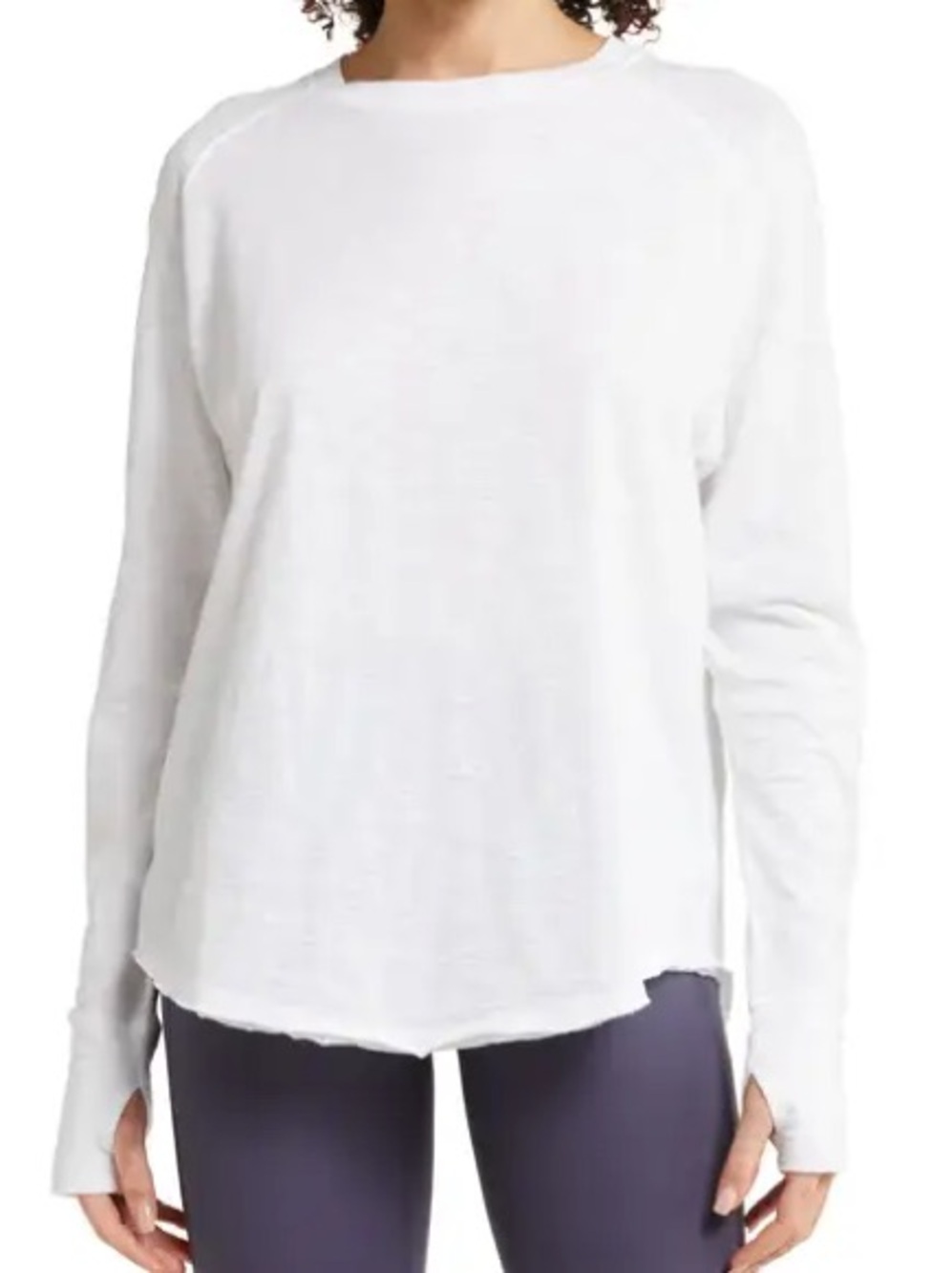 Zella Relaxed Washed Long Sleeve Slub Tee